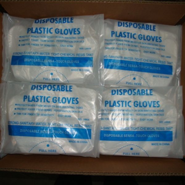 disposable transparent clear plastic gloves